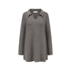 SWAYING 25 Autumn and Winter Seamless Lapel Twisted Wool Pullover SW-SW25AW1T17C2S2-HZ Gray Brown
